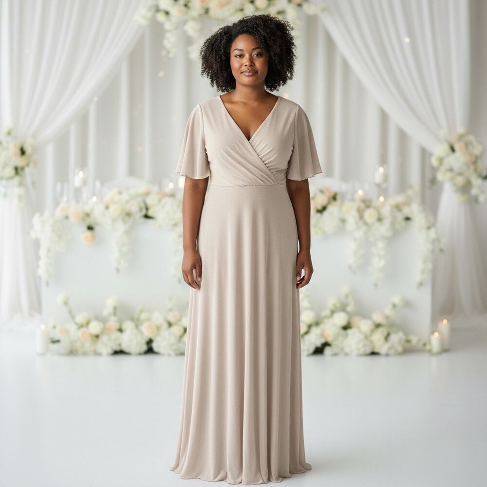 See N Be Seen‎ Size 1X Gold Evening Long Dress